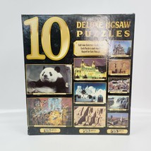 2004 Sure Lox 10 Deluxe Jigsaw Puzzles Animal Ancient Sites Fantasy 6750... - $32.71