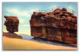 Balanced &amp; Steamboat Rock Colorado Springs CO UNP Linen Postcard Z2 - £2.32 GBP