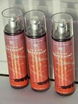 3X Bath And Body Works Twisted Peppermint Fine Fragrance Body Mist Spray 8 Oz - £23.65 GBP