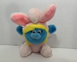 Smurfs 1983 vintage Peyo plush pink Easter bunny rabbit ears stuffed Smu... - £5.52 GBP