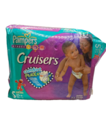 Vintage Diapers 2005 Pampers Cruisers Size 5 RARE SEALED - 23 ct - $2,084.81 MXN