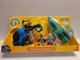 New Imaginext Batcopter &amp; Mr Freeze Jet Vehicle Action Figure Play Set Toy NIB - $80.00