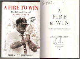 John Lombardo Signed Hardcover Book A Fire to Win Life of Woody Hayes - £15.65 GBP