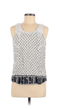 Maurices Tank Top Blue Floral Lace Embellished Women&#39;s Small Knit back - £15.43 GBP
