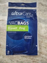 Ultra Care VacBags Bissell Zing-1 Pack of 3 Bags-Brand Nre-SHIPS N 24 HOURS - $12.75