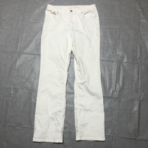Liz Claiborne White Jeans Womens 10 Slim Bootcut Stitched Pockets - £11.14 GBP