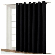 Window Blinds Light Filter Wide Curtain Patio Slide Door Sun Block Black... - $905.32 MXN