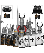 Heavily armored Teutonic Knights and Knights Hospitaller 8 Minifigures Set - $21.89