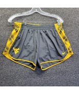 Nike Black and Gold Women&#39;s Sz L Dri-Fit Running Shorts WVU Mountaineers - £12.10 GBP