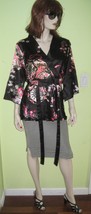 Vtg CM Style Fashion Women&#39;s Asian Japanese style Blouse Silky Tunic Pullover XL - £27.36 GBP