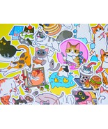 Cats Lifestyle Stickers Pack, 50 PCS a pack, Waterproof, Reusable, Very ... - $9.49 CAD