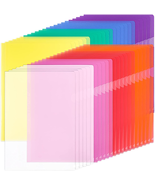 45Pcs Clear Document Folders Plastic Project Pockets, 12.2&quot; X 8.7&quot;, 8 Co... - $17.03