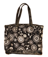 Thirty One Medallion Paisley Black White Floral XLarge Shoulder Bag Tote - €21,69 EUR