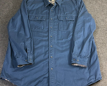 LL Bean Shirt Men&#39;s XXL Tall Blue Flannel Lined Hurricane Shacket Jacket... - $39.54