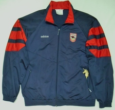 ADIDAS Men&#39;s Vtg 90&#39;s ARSENAL FC Full Zip Track Jacket Navy Red sz L tag... - £126.38 GBP