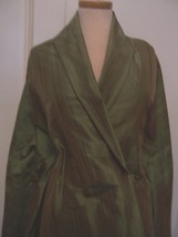 100″ Various Shades Of Green Silk Taffeta Small Stripes Fabric DRESS/HOME #BP46 - £44.60 GBP