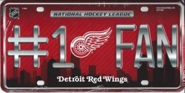 Detroit Red Wings #1 Fan Logo Nhl Usa Made License Plate - £23.96 GBP