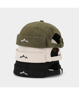 Mountain Embroidered Rolled Cuff Docker Caps,Vintage Brimless Beanie Doc... - £14.21 GBP