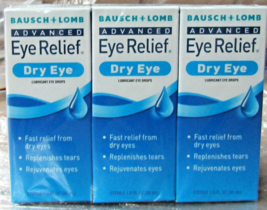 NEW 24 Pack Bausch &amp; Lomb Advanced Eye Relief Dry Eye Lubricant Eye Drop... - £63.11 GBP