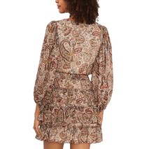 Vince Camuto Women&#39;s Smocked-Waist Tiered Dress French Roast Paisley B4HP - £26.67 GBP+