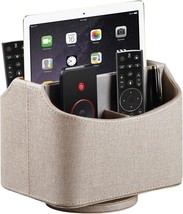 Pu Leather Room Decor Aesthetic Remote Control Holder, Swivel Desk Organizer And - £27.10 GBP