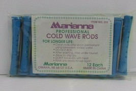 (Lot of 4 Packs) MARIANNA Cold Wave Perm / Rods ~ Short Blue 1/4&quot; ~12 Per Pack! - £9.38 GBP