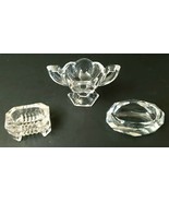 Scalloped Diamond Patterned Salt Cellars Set of 3 Regency Vintage - £9.51 GBP