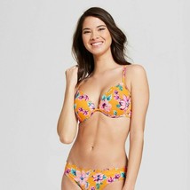 Women'S Floral Print Shore Light Lift Halter Scallop Bikini Top 36B - £16.53 GBP