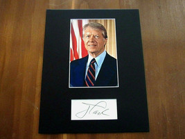 Jimmy Carter 39TH Us President Signed Auto Vintage Matted Color Photo Cut Jsa - £233.70 GBP