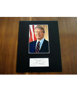 JIMMY CARTER 39TH US PRESIDENT SIGNED AUTO VINTAGE MATTED COLOR PHOTO CU... - £234.87 GBP
