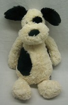 Jellycat London Extra Soft White &amp; Black Puppy Dog 9&quot; Plush Stuffed Animal Toy - £15.57 GBP