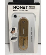 Monet Cell Phone Strap Grip Kickstand Universal Phone Holder Glitter Gold New