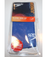 Speedo Blue Unisex Youth Silicone Swim Cap One Size Brand New - £10.22 GBP