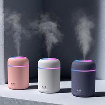 Portable H2O Ultrasonic Air Humidifier with Romantic Light - £12.62 GBP