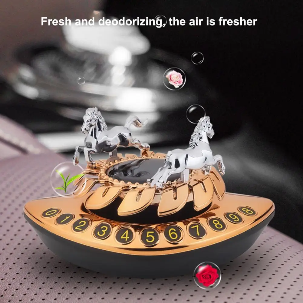 Ing number horse ornament rotatable air purifying auto aromatherapy diffuser decoration thumb200