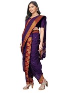 Women's Woven Cotton  nauvari marathiSaree Without Blouse Piece - $55.00
