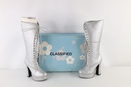 NOS Vintage 90s Streetwear Womens 5.5 Chunky Platform Heeled Go Go Boots... - $108.85