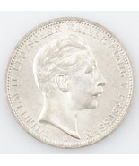 1912 A GERMAN STATES 3 MARK PRUSSIA DREI GERMANY COIN UNCIRCULATED - $187.96 CAD