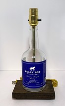 Bully Boy American Bourbon Liquor Bottle Bar TABLE LAMP Light w/ Wood Base - $51.77