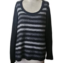 Tommy Hilfiger Black and Grey Sequin Sweater Size XL - £27.22 GBP