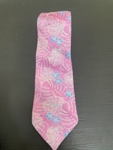 Nautica pink floral silk tie - £5.52 GBP