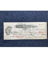 1905 FIRST BANK of CHICO TEXAS TX ANTIQUE CHECK - $34.64 CAD