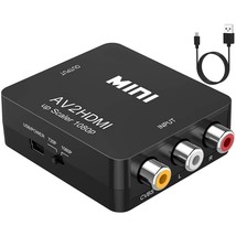 Rca To Hdmi,Av To Hdmi Converter, 1080P Mini Rca Composite Cvbs Video Au... - £19.01 GBP