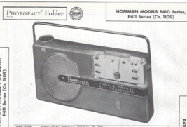 1957 HOFFMAN P410 P411 Series Transistor AM RADIO Photofact MANUAL Receiver - $10.88