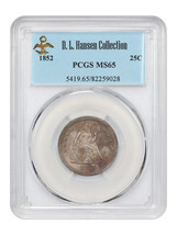 1852 25C PCGS MS65 ex: D.L. Hansen - £4,994.22 GBP