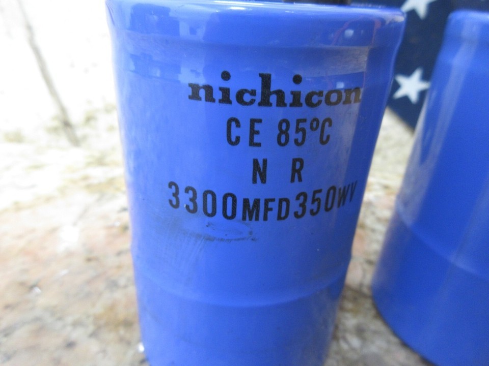 NICHICON CAPACITOR PACK CE 85'C N R 3300MFD 350WV LOT OF 2 PIECES Item image 3