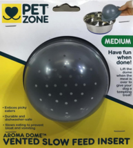 Pet Zone Aroma Dome Vented Slow Feed Insert Medium Size Durable Dishwasher Safe - £6.16 GBP