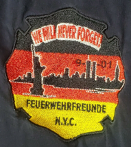 we will never forget feuerwehrfreunde fire brigade friends NYC T-shirt 3XL - £19.75 GBP