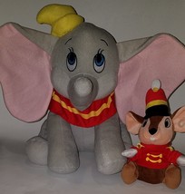 Dumbo Elephant 12&quot; Plush Timothy Mouse 9&quot; Disney Parks Stuffed Animal Toy Lot - £26.86 GBP