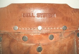 Leather line man&#39;s lineman&#39;s tool pouch Bell System circa 1964-1969 - £15.72 GBP